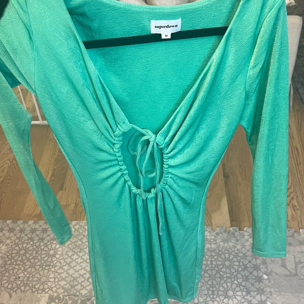 Superdown minidress lime green size medium